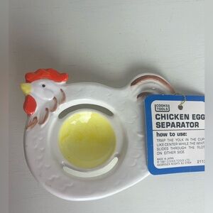NWT-  Vintage Ceramic Chicken Hen Egg separator - Japan